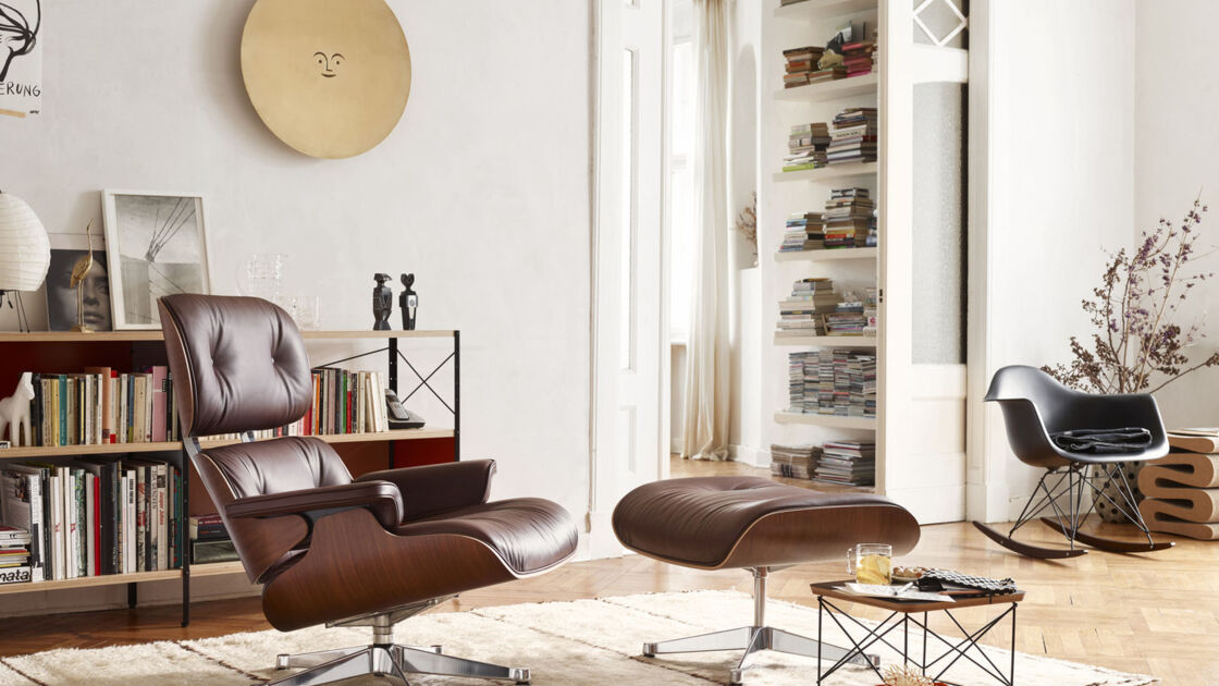 Eames Lounge Chair & Ottoman in Wohnzimmer