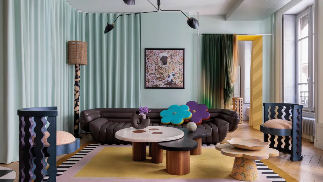 Bunt eingerichtet: Designerin Claude Cartier zeigt ihre Wohnung