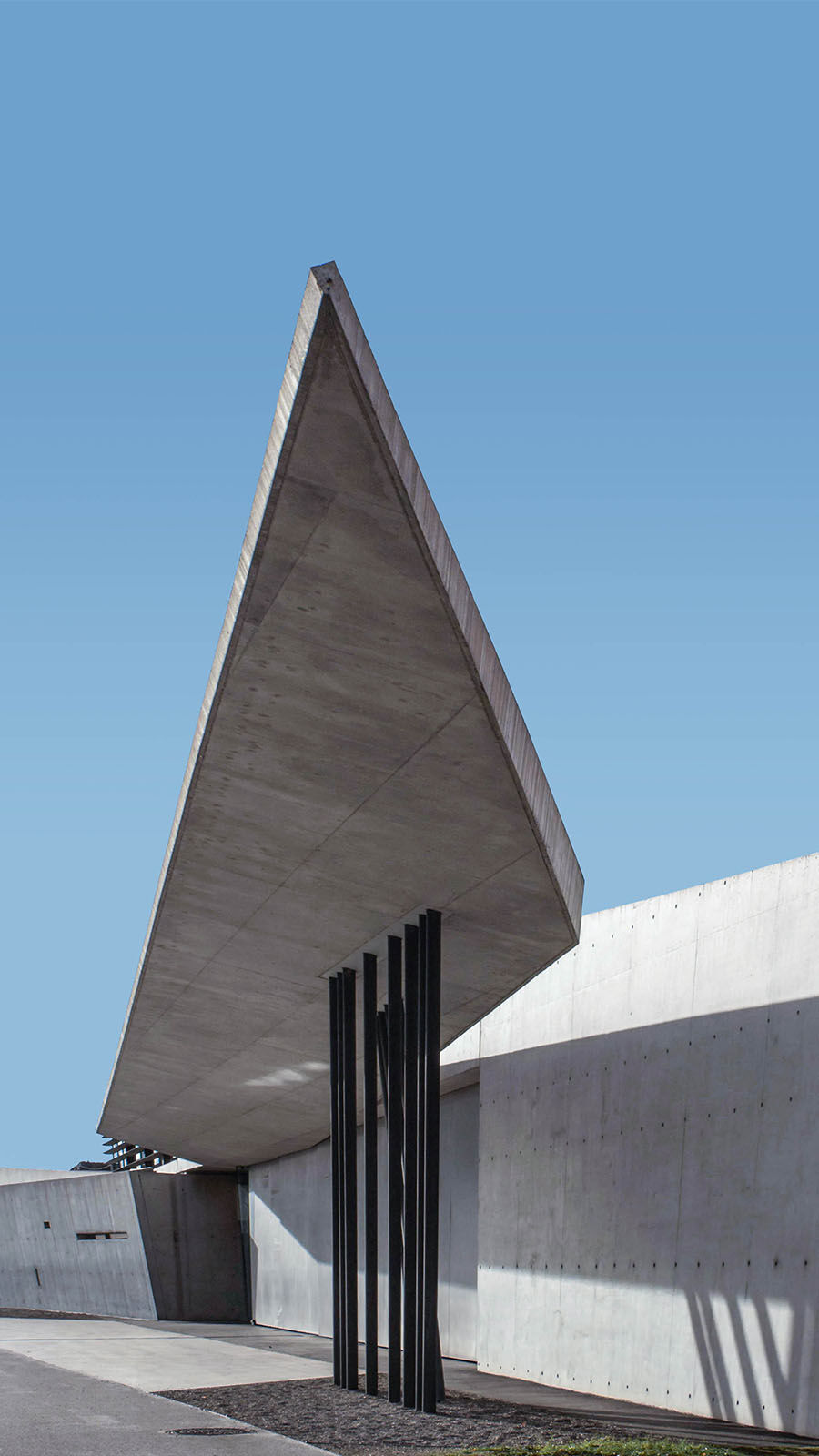 Das Feuerwehrhaus auf dem Vitra Gelände von Architektin Zaha Hadid