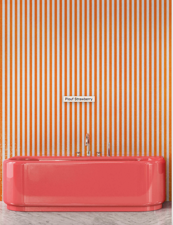 bunte freistehende Badewanne von Bisazza Mahdavi