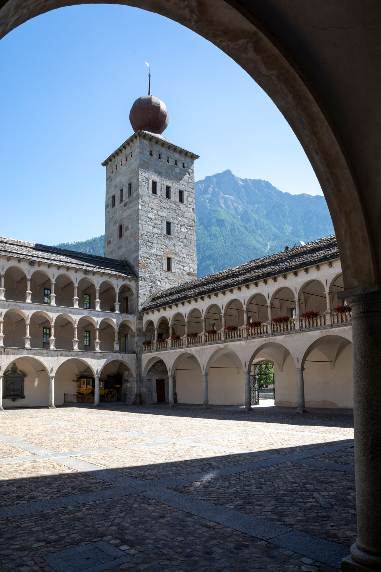 Innenhof Stockalperschloss in Brig