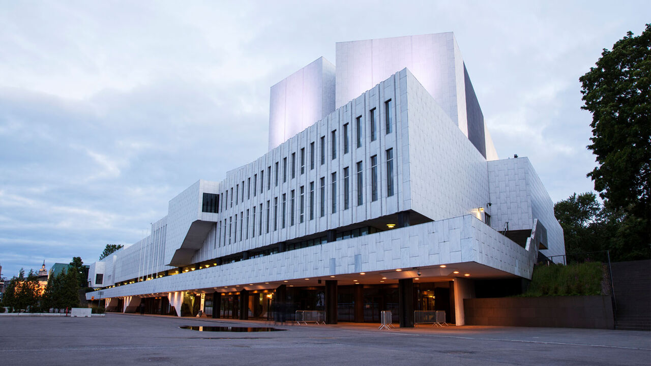 Finlandia Halle von Alvar Aalto in Helsinki, Finnland