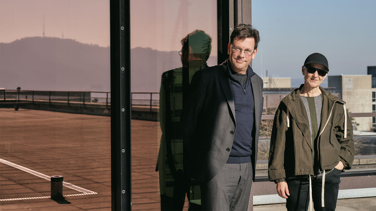Porträtfoto von Philip Ursprung und Karin Sander für den Schweizer Pavillon bei der Architekturbiennale 2023