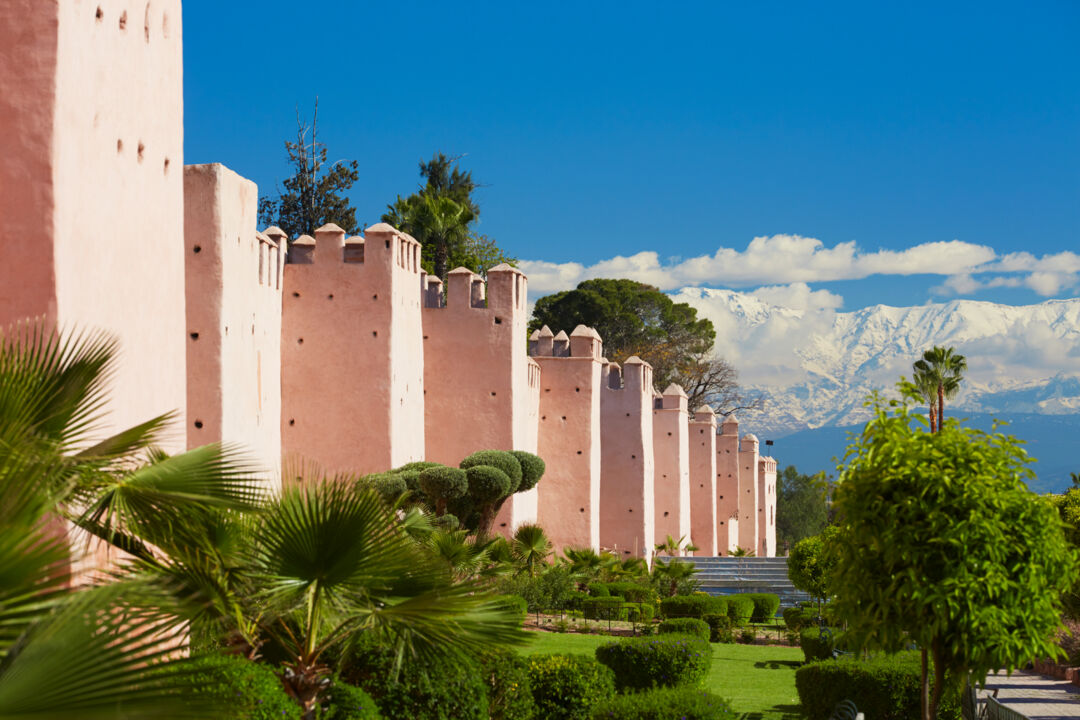Rosarote Stadt