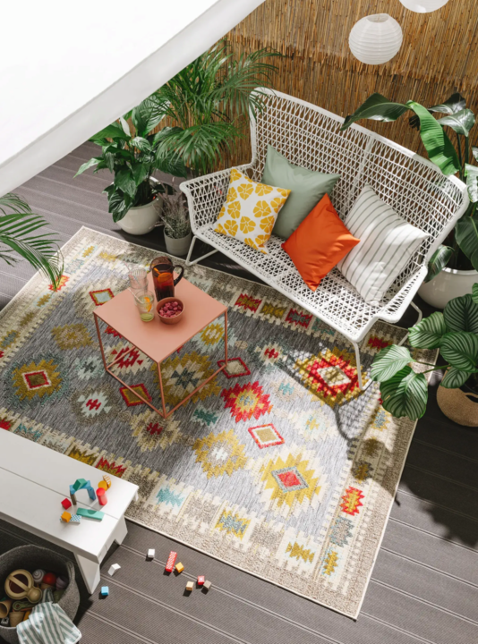 Nest In- & Outdoor-Teppich Noelia Multicolor