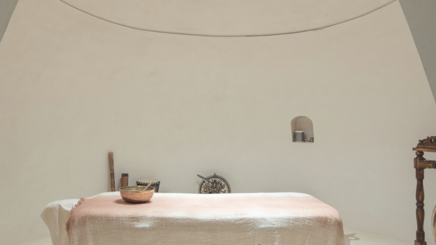 Villa Krtajna auf Bali, Massageliege