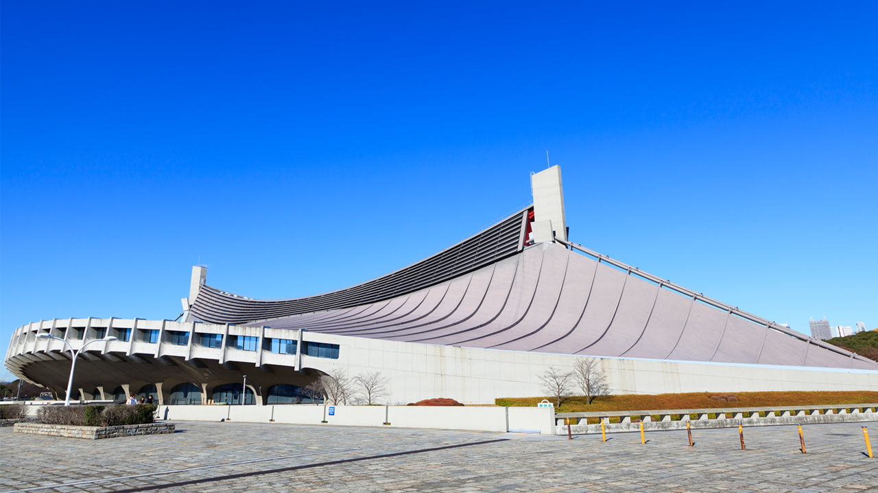 Yoyogi National Gymnasium in Tokio von Architekt Kenzo Tange