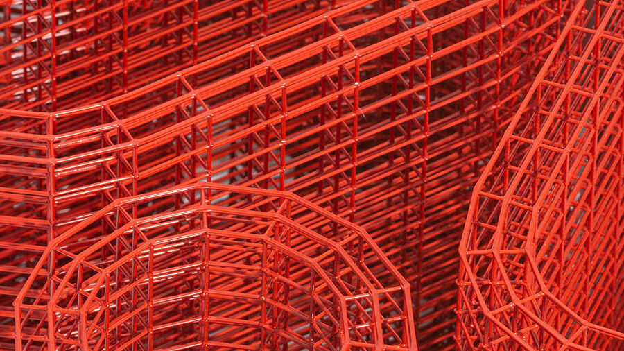 Rise Vase in Rot von jüngerkühn