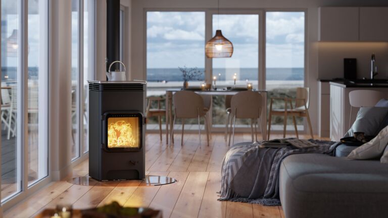 Heizen und Kochen mit dem Luca Cook ist nicht nur ein besonderes Vergnügen sondern auch ökologisch und sparsam Kaminofen „Luca Cook" von Austroflamm mit Kochfunktion