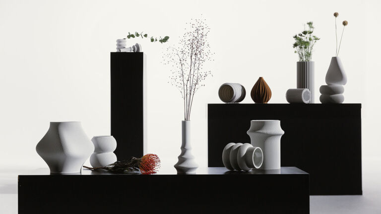 Moderne 3D-Vasen von Sheyn.